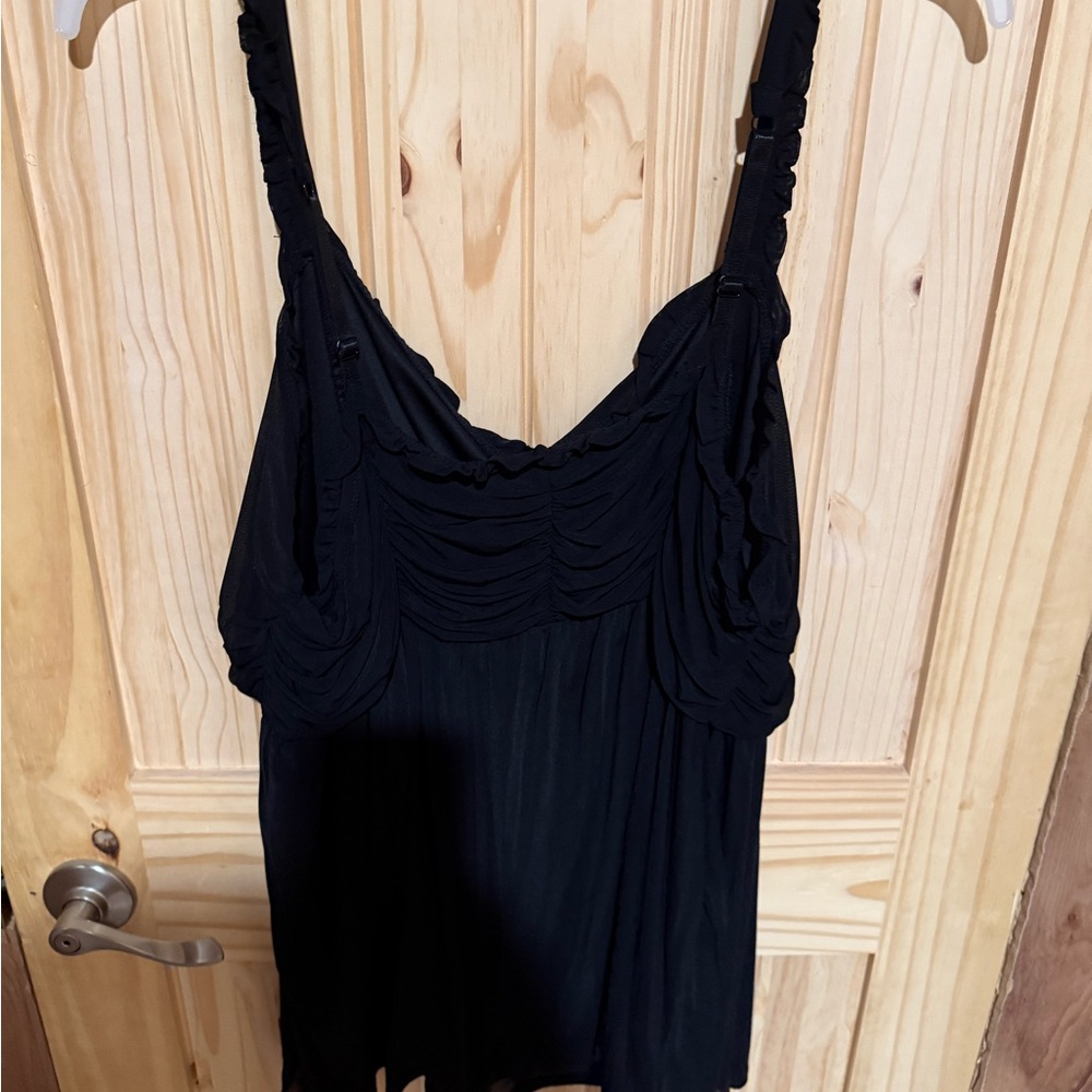 Torrid Black Ruched Sleeveless Camisole